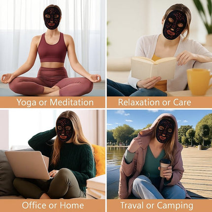 Tranquilglow Portable and Rechargeable LED Therapy / Skin Care FDA Cleared LED Face Mask with 7 Different Modes Lights, Boost Collagen Production for Younger-Looking Skin, Reducing Wrinkles and Improving Plumpness, Increase Skin Elasticity and Gloss.