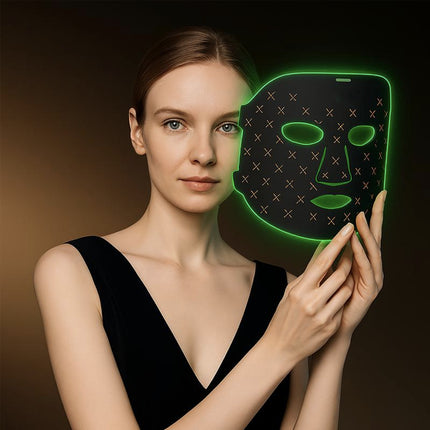 Tranquilglow Portable and Rechargeable LED Therapy / Skin Care FDA Cleared LED Face Mask with 7 Different Modes Lights, Boost Collagen Production for Younger-Looking Skin, Reducing Wrinkles and Improving Plumpness, Increase Skin Elasticity and Gloss.