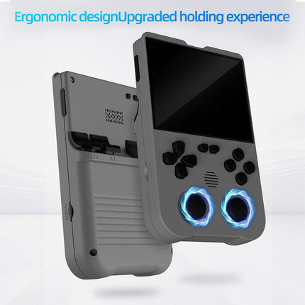 AMPOWN XU10 3.5 Inch Handheld Game Console for Summer, Retro 64G High-End Gaming Console, Dual Card Slot Support TF Card Expansion to 512GB, Support C2C Charger Protection White-64G