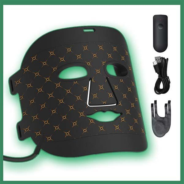 Tranquilglow Portable and Rechargeable LED Therapy / Skin Care FDA Cleared LED Face Mask with 7 Different Modes Lights, Boost Collagen Production for Younger-Looking Skin, Reducing Wrinkles and Improving Plumpness, Increase Skin Elasticity and Gloss.