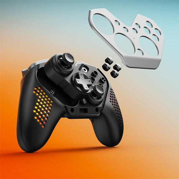 NYXI Flexi Wireless PC Controller, 1000Hz Polling Rate Hall Effect Joystick, Interchangeable D-Pad&Left Joystick, 4 Mppable Buttons, 800Mah, Adjustable Turbo/Vibration for Pc/Switch 2/Ios/Android