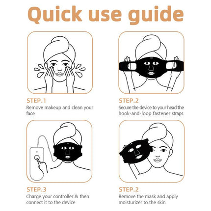 Tranquilglow Portable and Rechargeable LED Therapy / Skin Care FDA Cleared LED Face Mask with 7 Different Modes Lights, Boost Collagen Production for Younger-Looking Skin, Reducing Wrinkles and Improving Plumpness, Increase Skin Elasticity and Gloss.