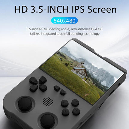 AMPOWN XU10 3.5 Inch Handheld Game Console for Summer, Retro 64G High-End Gaming Console, Dual Card Slot Support TF Card Expansion to 512GB, Support C2C Charger Protection White-64G