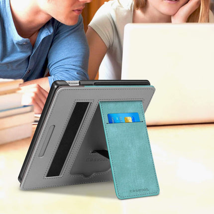 Stand Case for Kindle Oasis (10Th/9Th Generation, 2019/2017 Release) - Premium PU Leather Sleeve Cover with Card Slot and Hand Strap, Turquoise