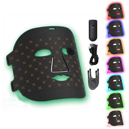 Tranquilglow Portable and Rechargeable LED Therapy / Skin Care FDA Cleared LED Face Mask with 7 Different Modes Lights, Boost Collagen Production for Younger-Looking Skin, Reducing Wrinkles and Improving Plumpness, Increase Skin Elasticity and Gloss.