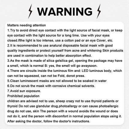 LED Facial Skin Care Mask, 7 Color LED Light Therapy, Rechargeable Beauty Mask, Electronic Silicone Face Mask for Women & Girls
