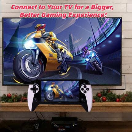 Portable Retro Game Console, 5.5-Inch Large Screen, 10 Emulator Support, Ultra HD Graphics Handheld Game Console, Ideal Gift for Birthdays, Father’S Day & Christmas